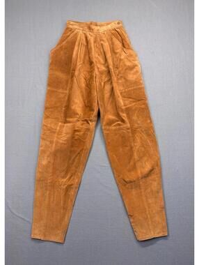 Vintage Danier Suede Pants Sz 2 22/29 High Waisted Tapered Ankle Trouser